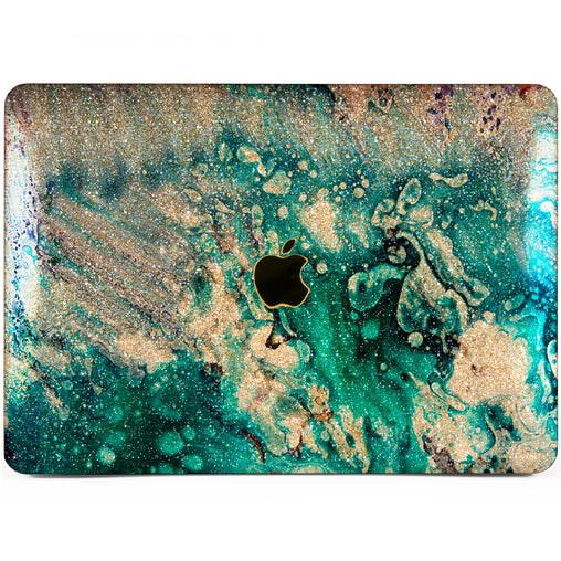 Lex Altern MacBook Glitter Case Aqua Watercolor