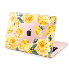 Lex Altern Hard Plastic MacBook Case Yellow Roses