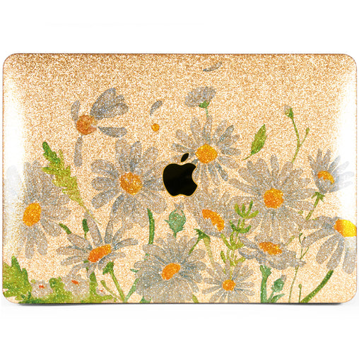 Lex Altern MacBook Glitter Case Garden Daisy