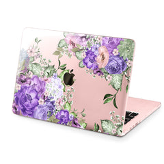 Lex Altern Hard Plastic MacBook Case Purple Floral Pattern