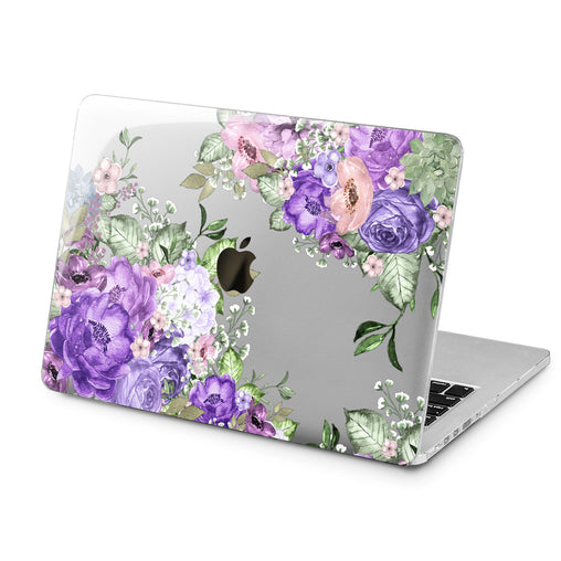 Lex Altern Lex Altern Purple Floral Pattern Case for your Laptop Apple Macbook.