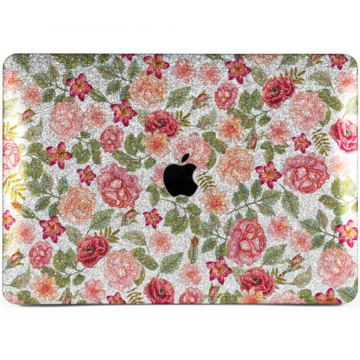 Lex Altern MacBook Glitter Case Cute Roses Theme
