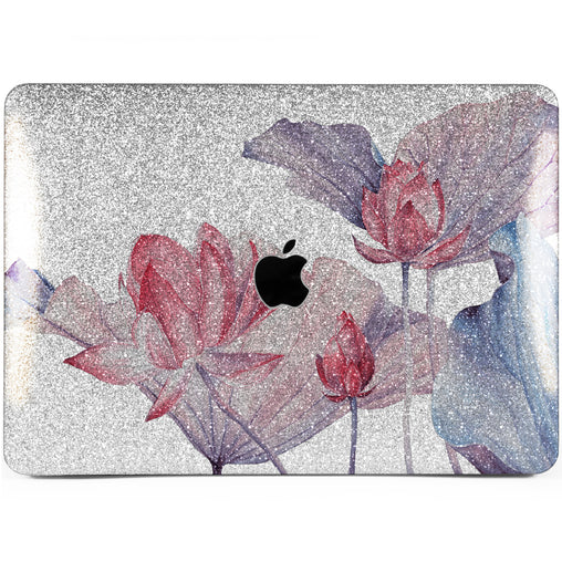Lex Altern MacBook Glitter Case Tender Pink Lotuses