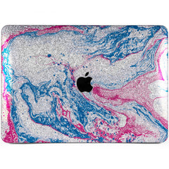 Lex Altern MacBook Glitter Case Blue and Pink Painting