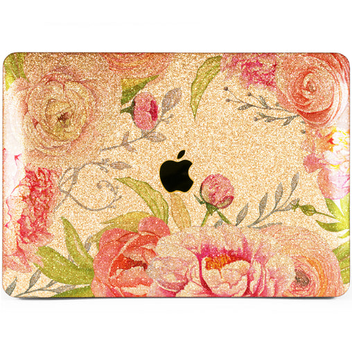 Lex Altern MacBook Glitter Case Beautiful Peonies
