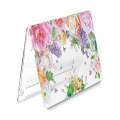 Lex Altern Hard Plastic MacBook Case Pink Peonies