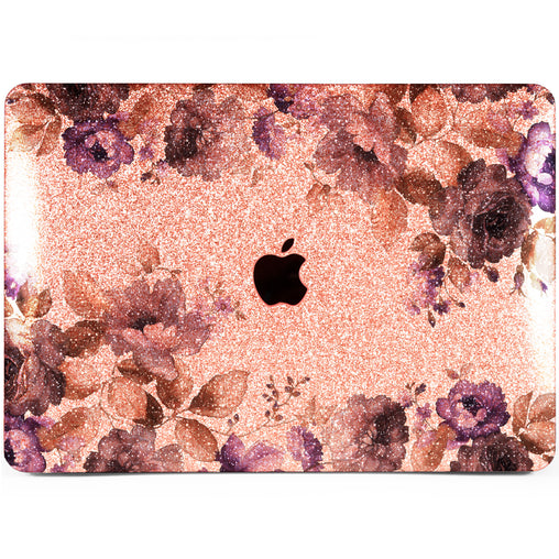 Lex Altern MacBook Glitter Case Botanical Garden Flowers