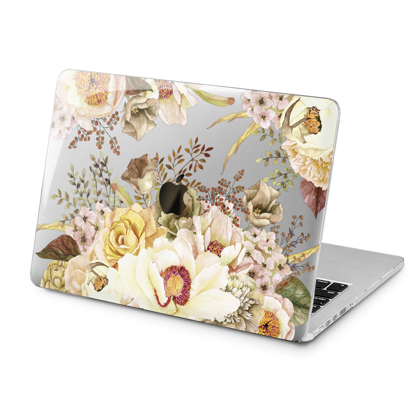 Lex Altern Lex Altern White Flowers Pattern Case for your Laptop Apple Macbook.