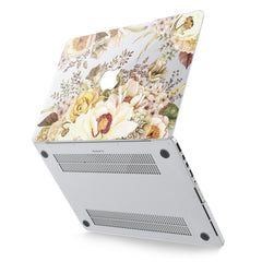 Lex Altern Hard Plastic MacBook Case White Flowers Pattern