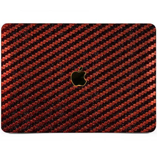 Lex Altern MacBook Glitter Case Red Pattern