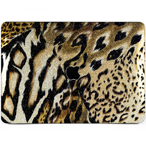 Lex Altern MacBook Glitter Case Cheetah Leather