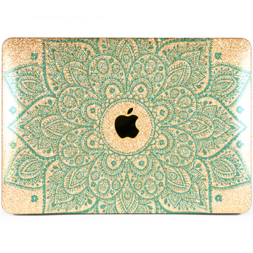 Lex Altern MacBook Glitter Case Blue Mandala