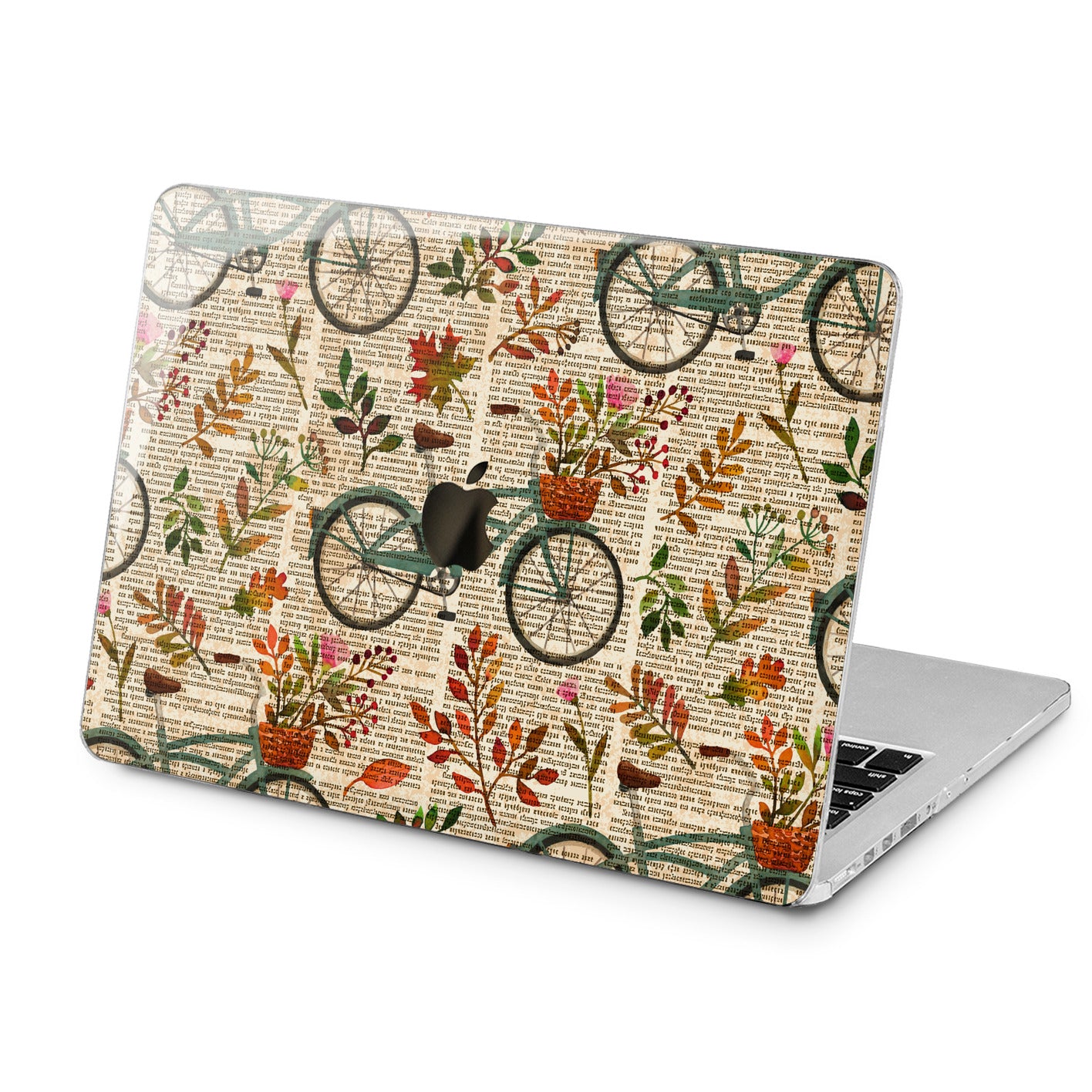 Lex Altern Lex Altern Floral Bicycle Theme Case for your Laptop Apple Macbook.