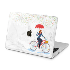 Lex Altern Lex Altern Floral Rain Bicycle Pattern Case for your Laptop Apple Macbook.