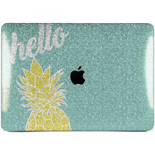 Lex Altern MacBook Glitter Case Yellow Quote Pineapple Print