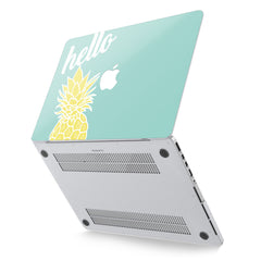 Lex Altern Hard Plastic MacBook Case Yellow Quote Pineapple Print