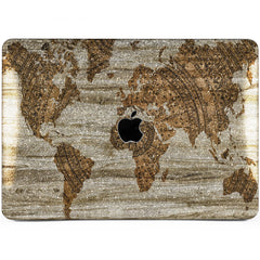 Lex Altern MacBook Glitter Case Wooden Map Theme
