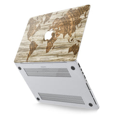 Lex Altern Hard Plastic MacBook Case Wooden Map Theme