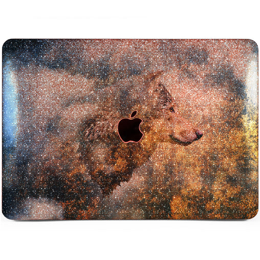 Lex Altern MacBook Glitter Case Forest Wolf