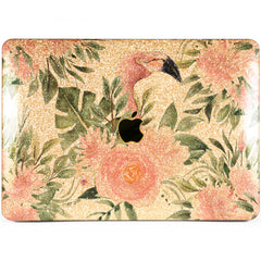 Lex Altern MacBook Glitter Case Floral Flamingo