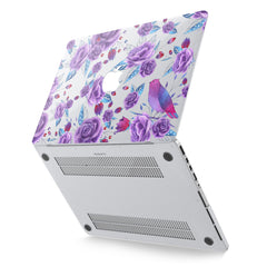 Lex Altern Hard Plastic MacBook Case Violet Blossom