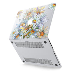 Lex Altern Hard Plastic MacBook Case Watercolor Daisies