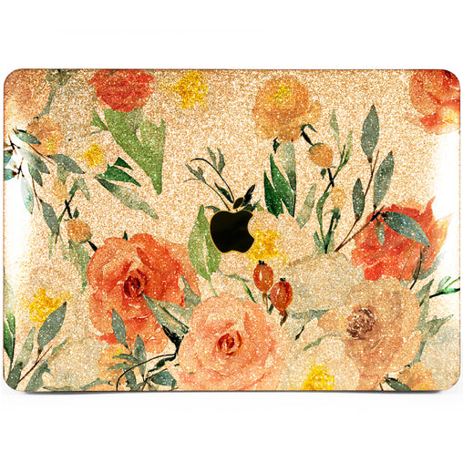 Lex Altern MacBook Glitter Case Orange Roses