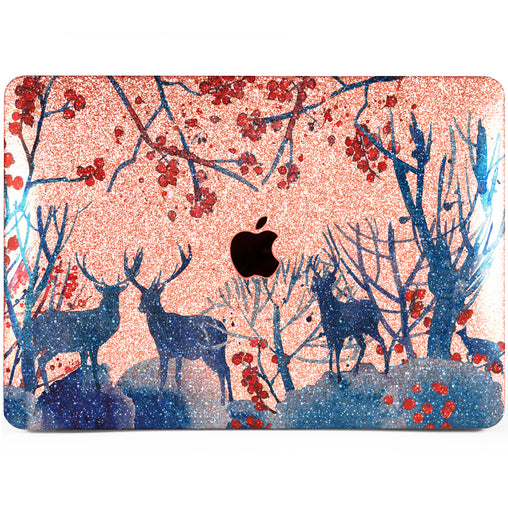 Lex Altern MacBook Glitter Case Deer Forest
