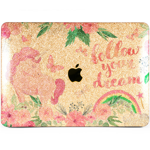 Lex Altern MacBook Glitter Case Pink Unicorn