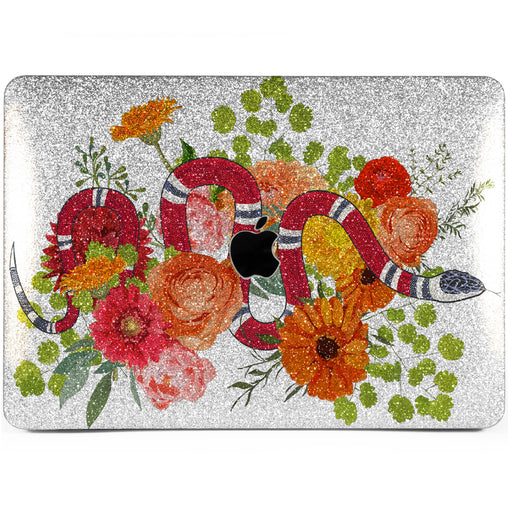 Lex Altern MacBook Glitter Case Floral Snake