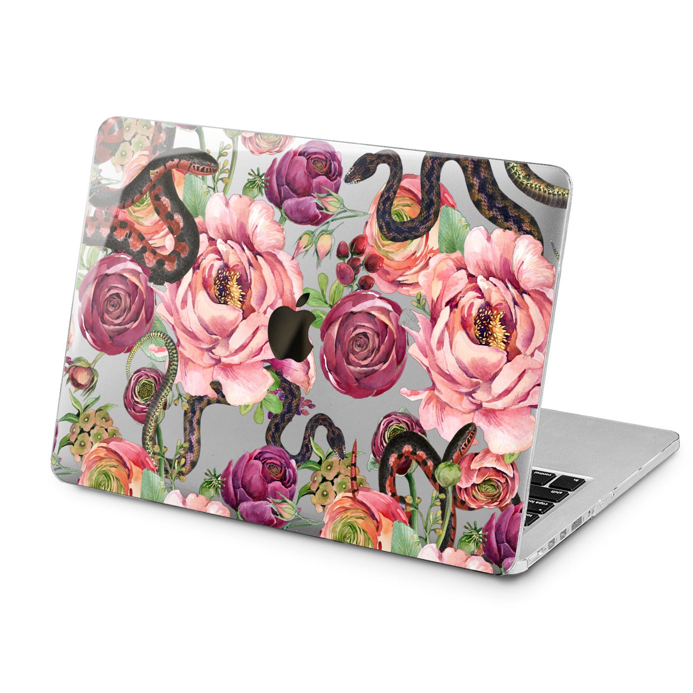 Lex Altern Lex Altern Beautiful Floral Snakes Case for your Laptop Apple Macbook.