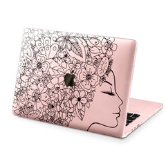 Lex Altern Hard Plastic MacBook Case Floral Woman Face
