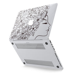 Lex Altern Hard Plastic MacBook Case Floral Woman Face