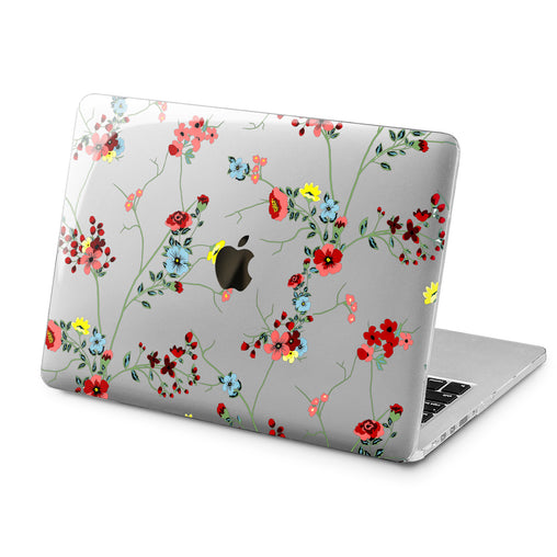 Lex Altern Lex Altern Red Wildflowers Case for your Laptop Apple Macbook.