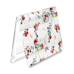 Lex Altern Hard Plastic MacBook Case Red Wildflowers