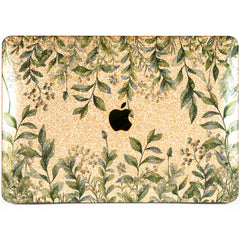Lex Altern MacBook Glitter Case Green Leaves Theme