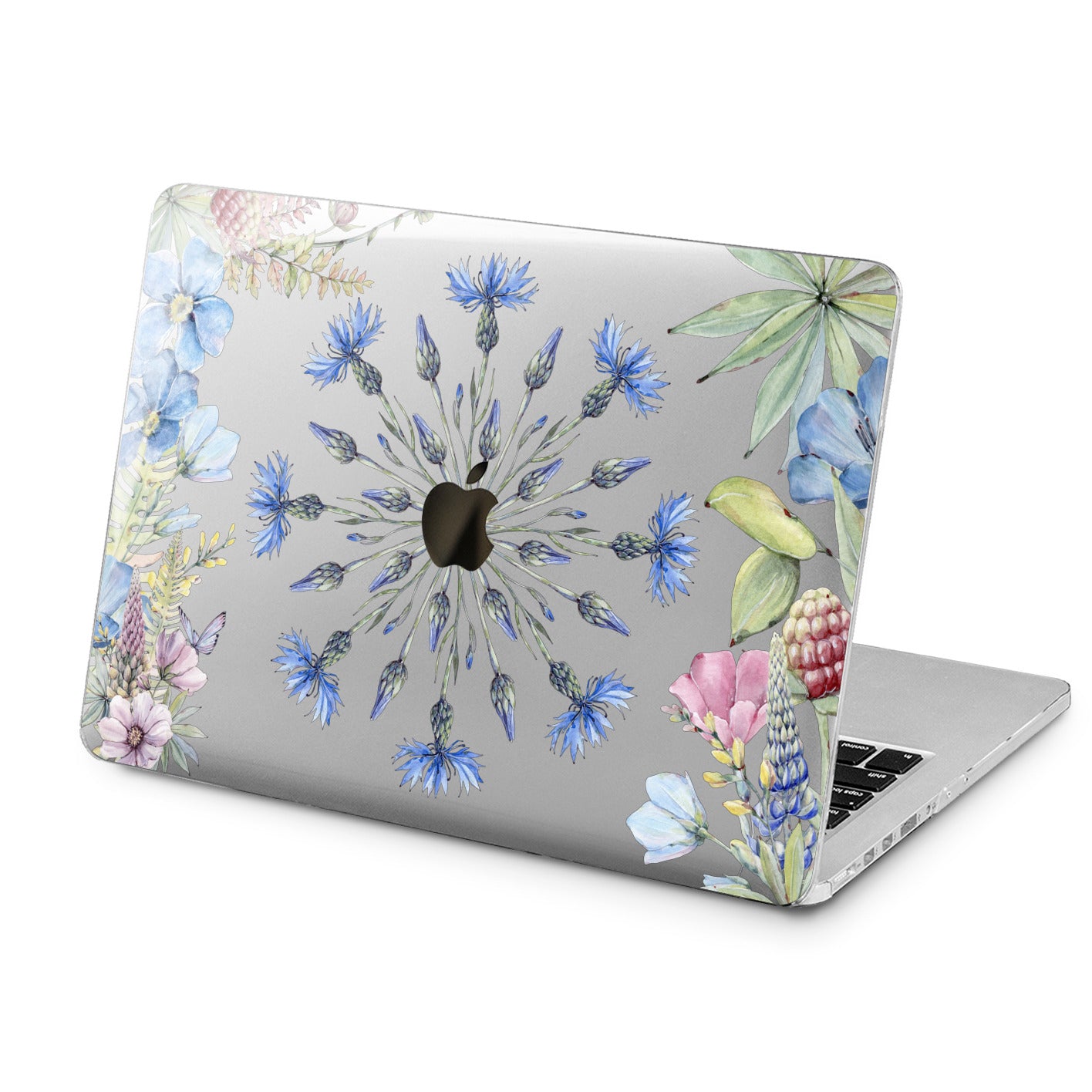 Lex Altern Lex Altern Blue Centaurea Case for your Laptop Apple Macbook.