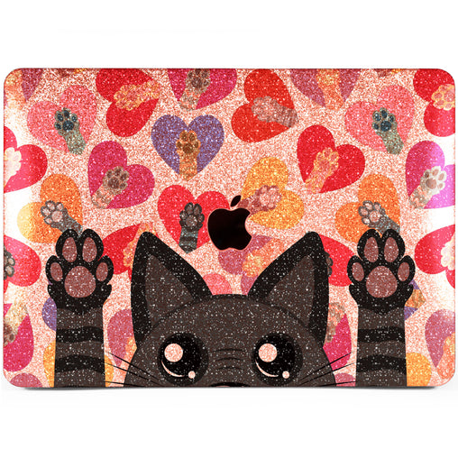 Lex Altern MacBook Glitter Case Black Cat