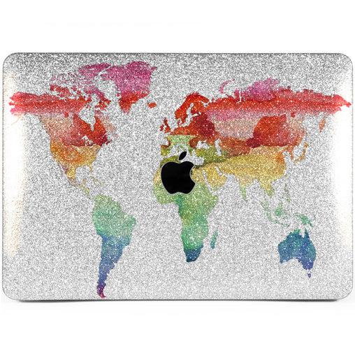 Lex Altern MacBook Glitter Case Colorful Map