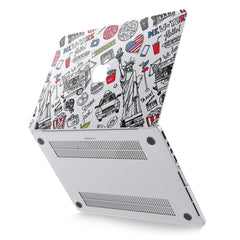 Lex Altern Hard Plastic MacBook Case American Street Sketch