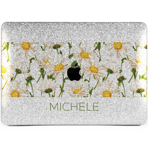 Lex Altern MacBook Glitter Case Daisy Flowers