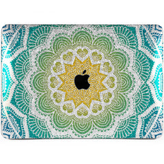 Lex Altern MacBook Glitter Case Green Mandala