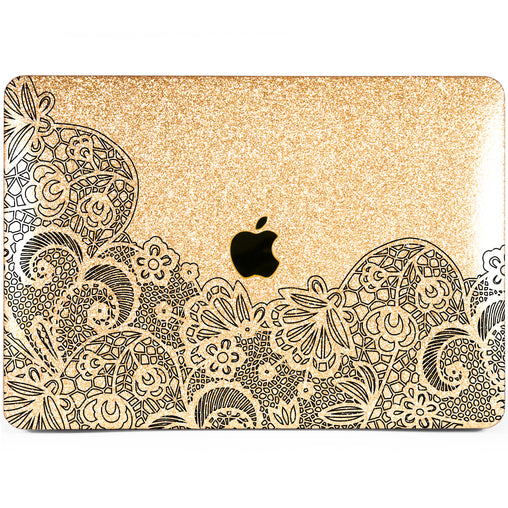 Lex Altern MacBook Glitter Case Painted Henna Pattern