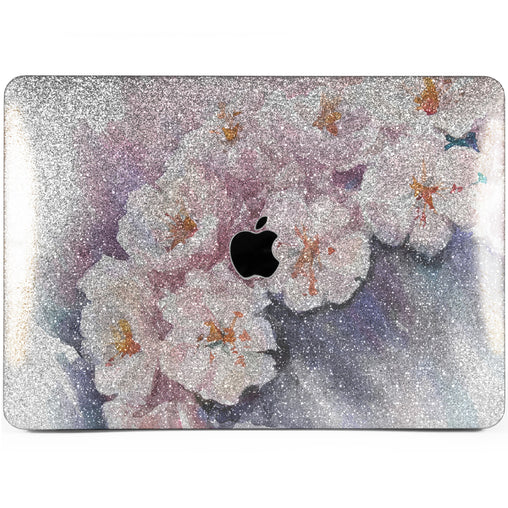 Lex Altern MacBook Glitter Case White Jasmine Blossom