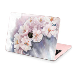 Lex Altern Hard Plastic MacBook Case White Jasmine Blossom