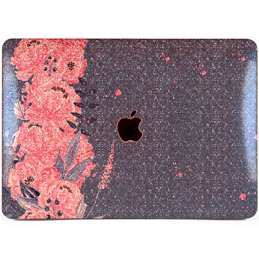 Lex Altern MacBook Glitter Case Pink Poppies Print