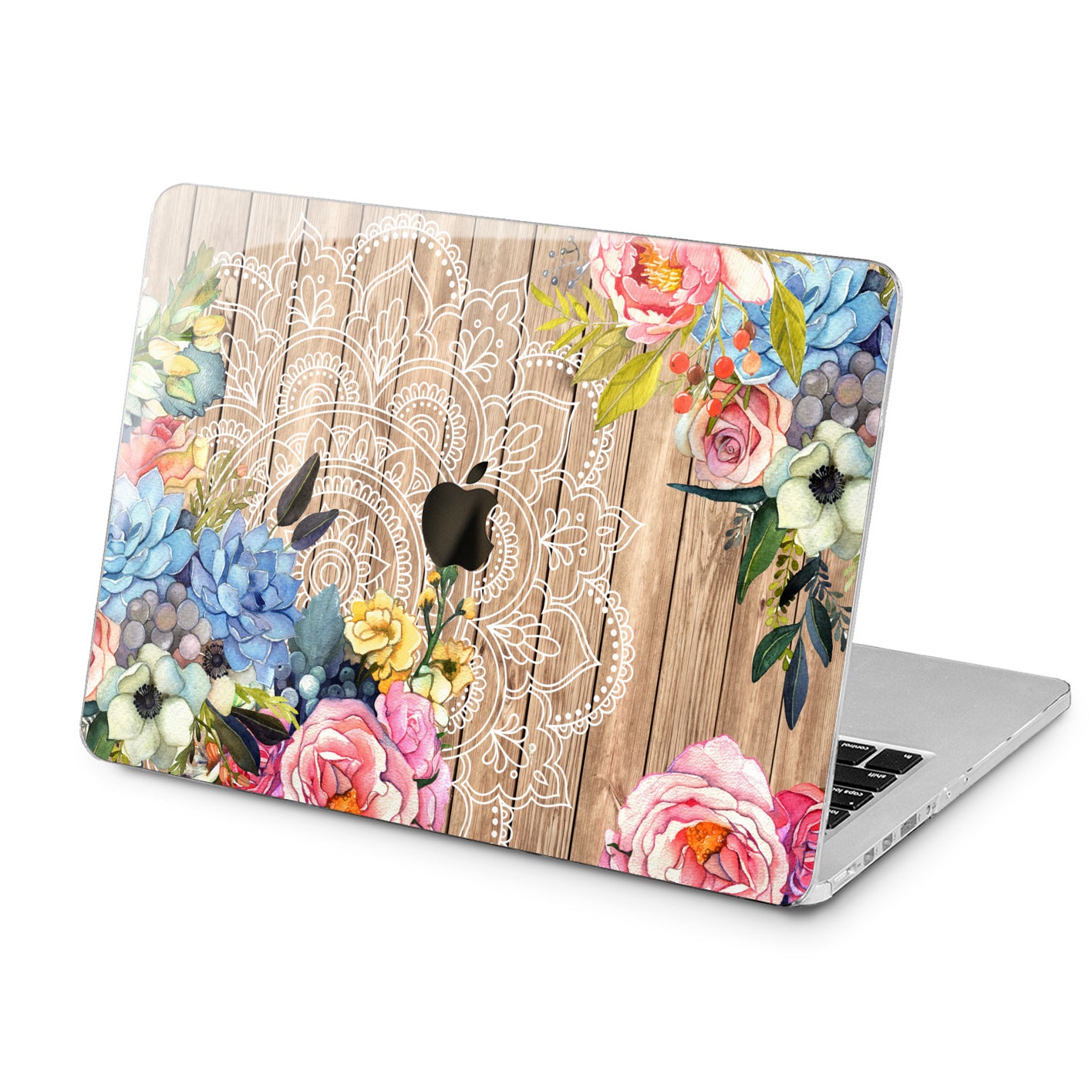 Lex Altern Lex Altern Floral Mandala Case for your Laptop Apple Macbook.