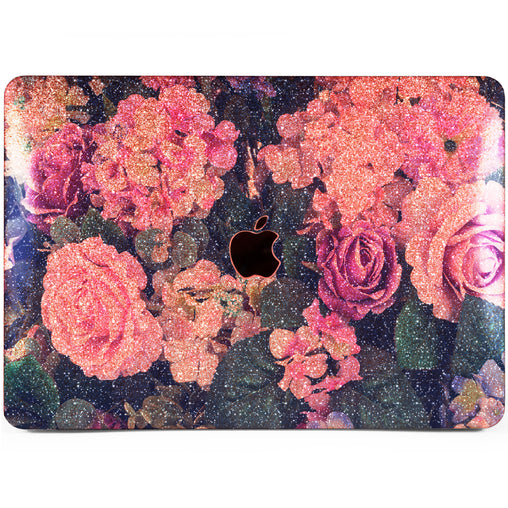 Lex Altern MacBook Glitter Case Cute Pink Roses
