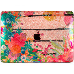 Lex Altern MacBook Glitter Case Watercolor Floral Art