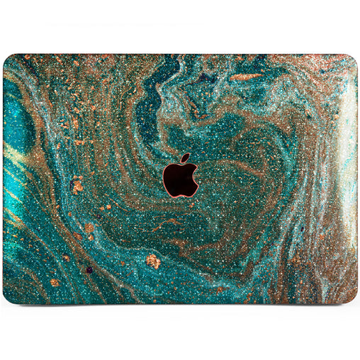 Lex Altern MacBook Glitter Case Green Gouache